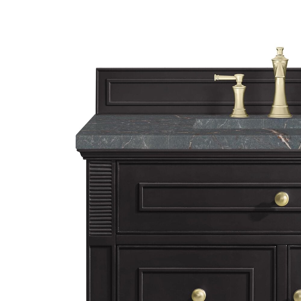 James Martin Vanities Lorelai 36&quot; Single Vanity in Black Onyx with 3 cm Parisien Bleu Quartz Top, , large