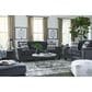 Ashley Abinger Stationary Sofa and Loveseat Set in Smoke, , large