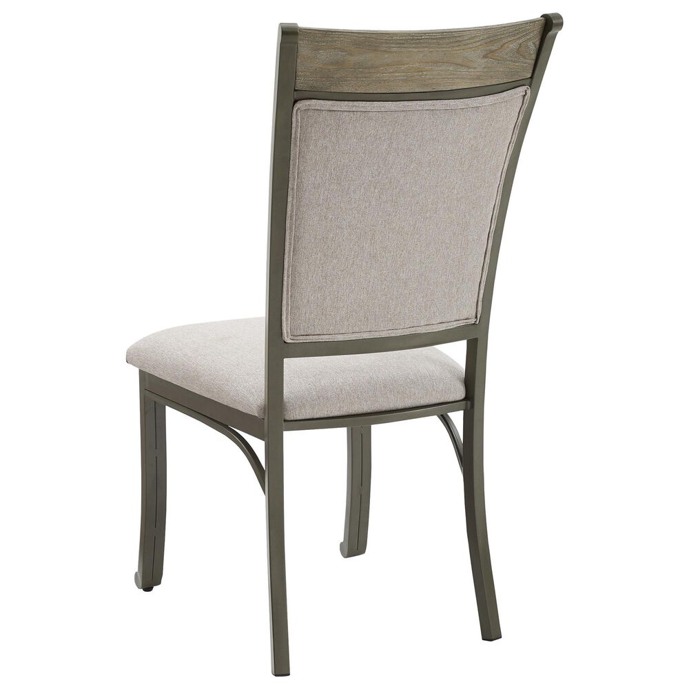 Linon Home Decor Franklin Side Chair in Warm Pewter and Grey, , large