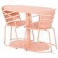 Hearth and Haven Santa Monica 3-Piece Outdoor Bistro Set in Coral, , large