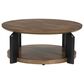 Ashley Kraeburn Round Cocktail Table in Brown and Black, , large