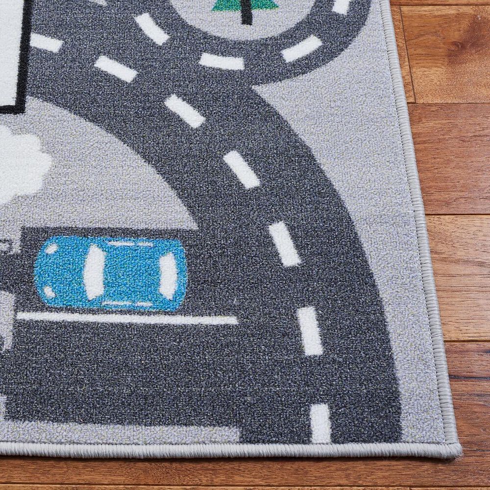 Safavieh Kids Playhouse 5' Square Grey and Pink Rug, , large