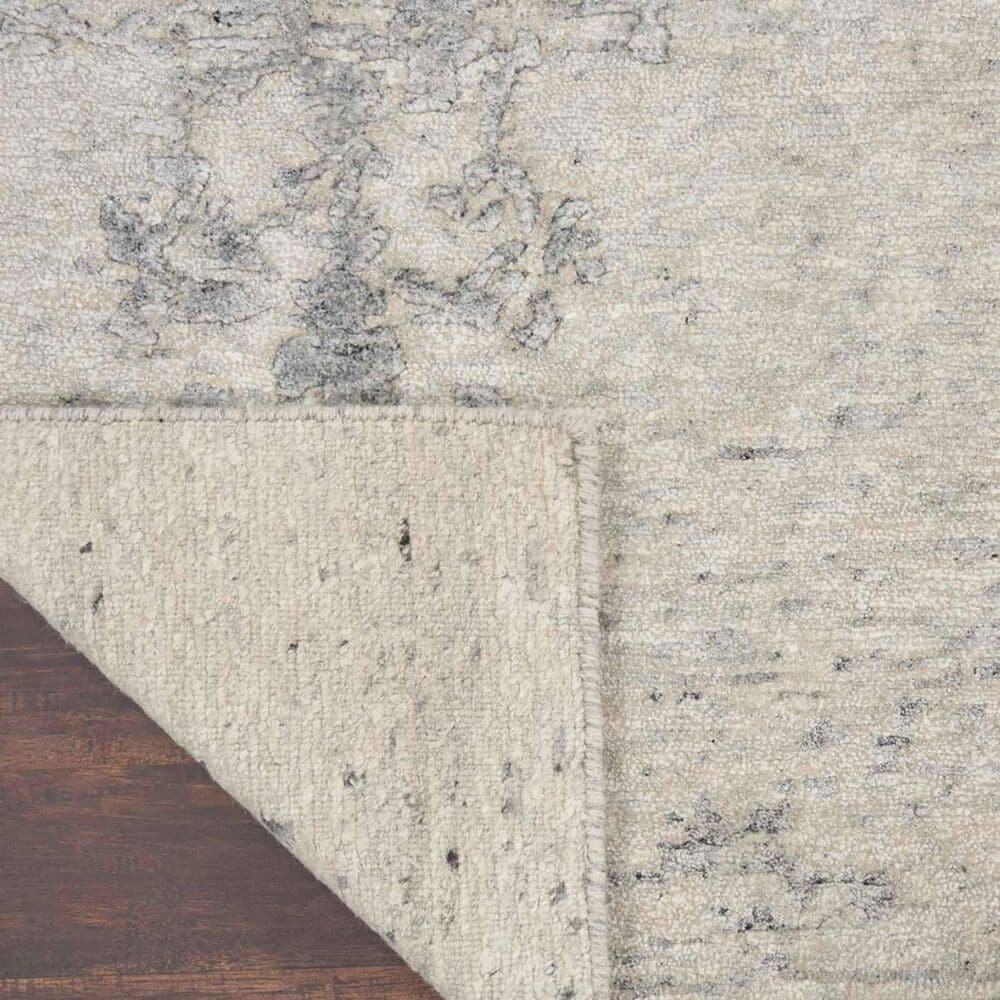 Nourison Silk Shadows 2&#39;3&quot; x 8&#39; Ivory and Silver Runner, , large