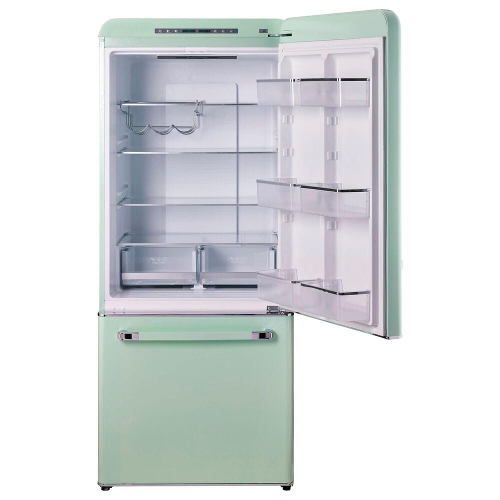 Unique Appliances Classic Retro 18 Cu. Ft Bottom Freezer Refrigerator in Summer Mint Green, , large