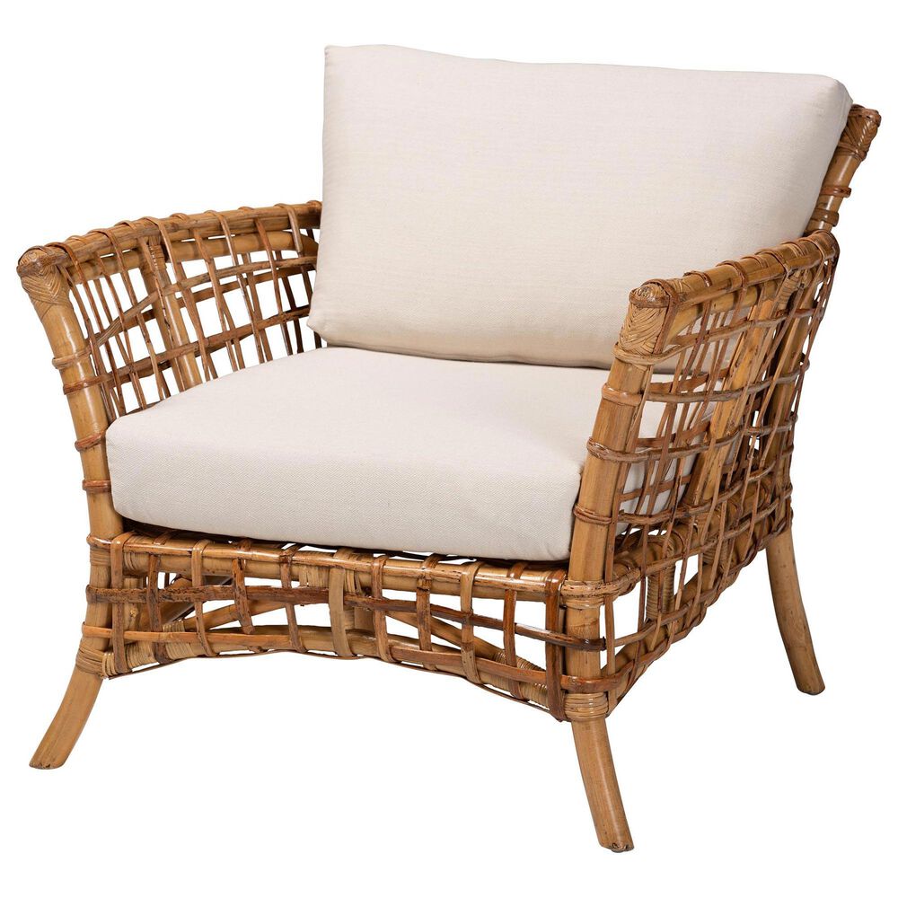 Baxton Studio Babette Arm Chair in White, , large