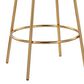 LumiSource Ava Swivel Counter Stool with Snow White Fabric Upholstery in Gold (Set of 2), , large