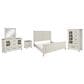 Ashley Shaybrock 5-Piece King Bedroom Set in Antique White and Brown, , large