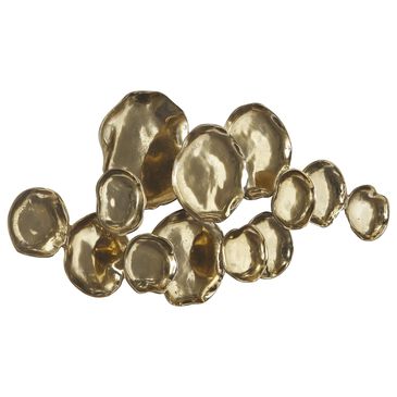 Maple and Jade 17" x 39" Abstract Wall Decor in Gold, , large