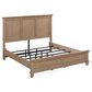 Riva Ridge Oxford California King Panel Bed with Two Nightstands in Tan with USB Ports, , large