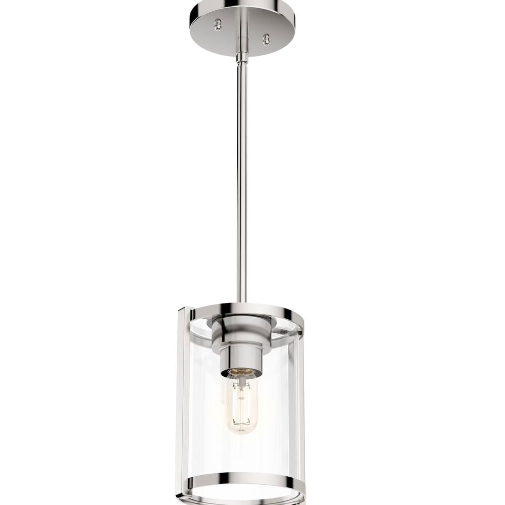 Hunter Astwood 1-Light Mini Pendant in Polished Nickel, , large