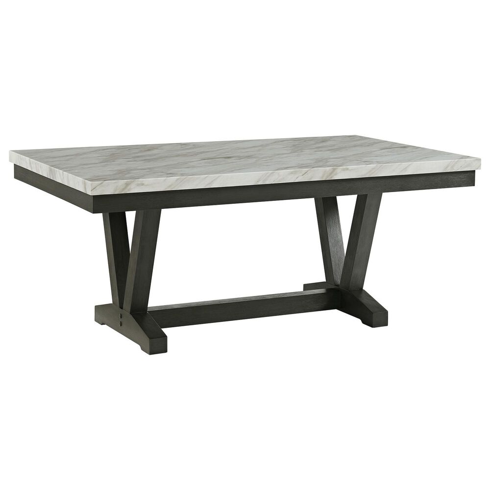 Mayberry Hill Everdeen Faux Marble and Wood Dining Table, , large