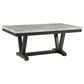 Mayberry Hill Everdeen Faux Marble and Wood Dining Table, , large