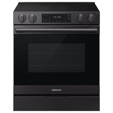 Samsung Bespoke 6.3 Cu. Ft. Smart Slide-In Electric Range with True Convection in Matte Black Steel, , large