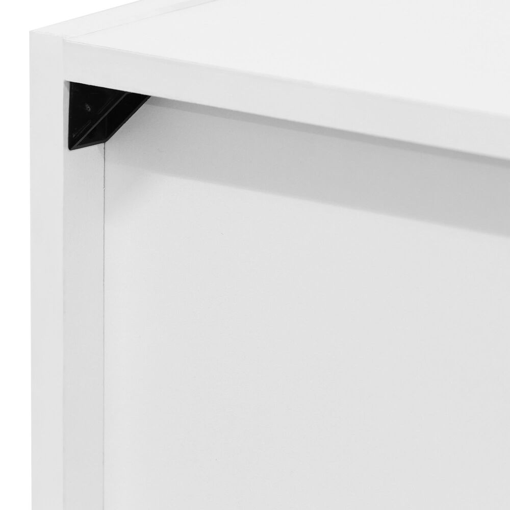 HOMLUX 5-Tier Reversible Bookshelf with Decorative Open Shelves in White, , large