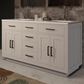 Lexora Home Abbey 60" Double Bathroom Vanity in White Oak with 2 cm White Quartz Top and Rectangular Sinks, , large