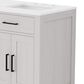 Lexora Home Abbey 60" Double Bathroom Vanity in White Oak with 2 cm White Quartz Top and Rectangular Sinks, , large