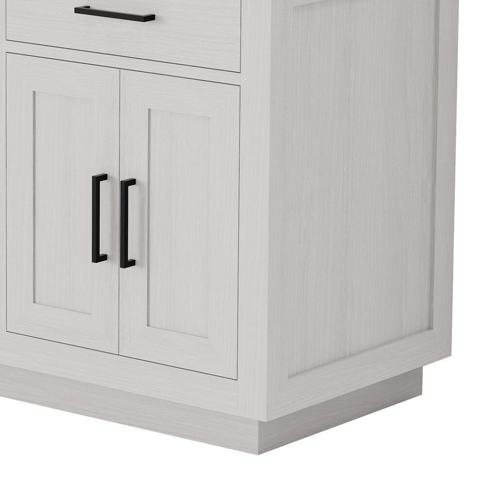 Lexora Home Abbey 60" Double Bathroom Vanity in White Oak with 2 cm White Quartz Top and Rectangular Sinks, , large