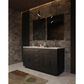 Lexora Home Abbey 60" Double Bathroom Vanity in Black Oak with 2 cm White Quartz Top and Rectangular Sinks, , large
