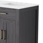 Lexora Home Abbey 60" Double Bathroom Vanity in Black Oak with 2 cm White Quartz Top and Rectangular Sinks, , large