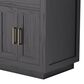 Lexora Home Abbey 60" Double Bathroom Vanity in Black Oak with 2 cm White Quartz Top and Rectangular Sinks, , large