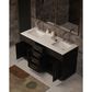 Lexora Home Abbey 60" Double Bathroom Vanity in Black Oak with 2 cm White Quartz Top and Rectangular Sinks, , large