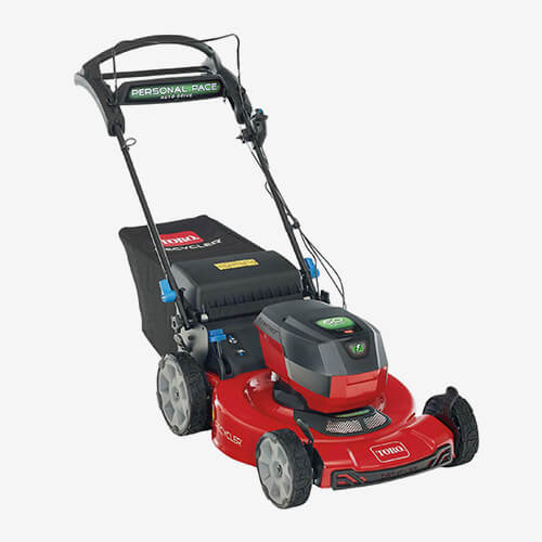 Toro 22 Inch Max Electric Battery SmartStow Personal Pace Auto-Drive High Wheel Mower