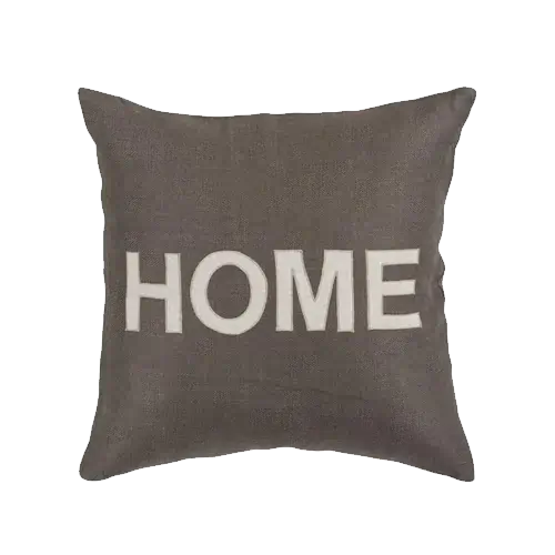 Surya Inc 18x18 Home Polyester Fill Pillow in Charcoal and White