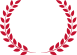 Red laurel leaf wreath