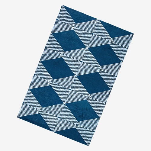 Safavieh Micro-Loop MLP618N 4ft x 6ft Navy and Ivory Area Rug