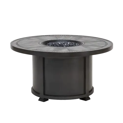 black round firepit