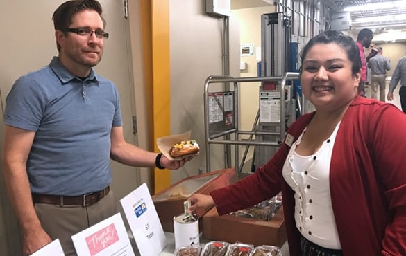 Staff volunteering at a United Way Event