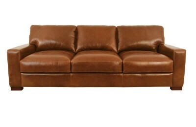 Softline Leather Sofa in Splendor Chestnut