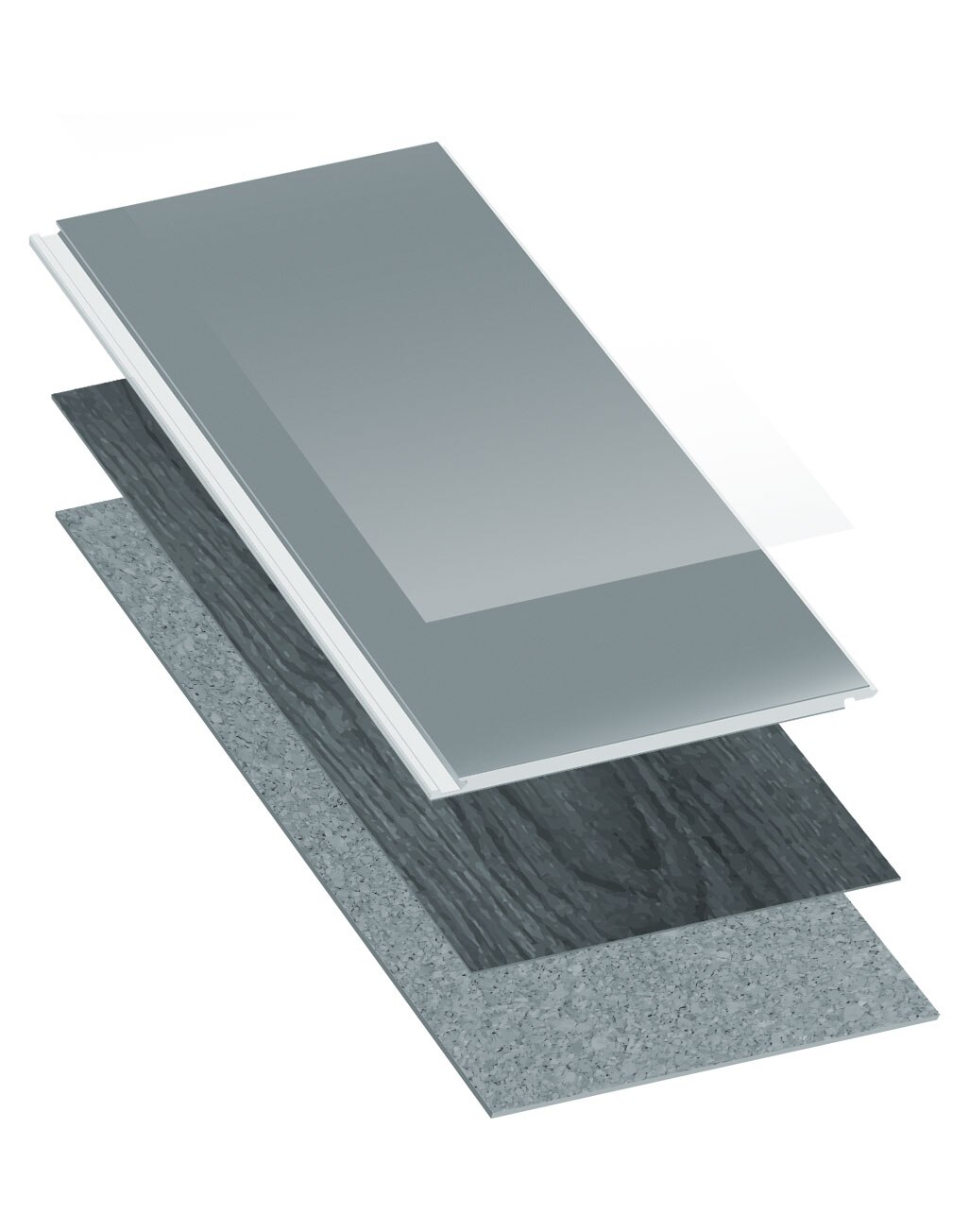 Layers of COREtec flooring technology