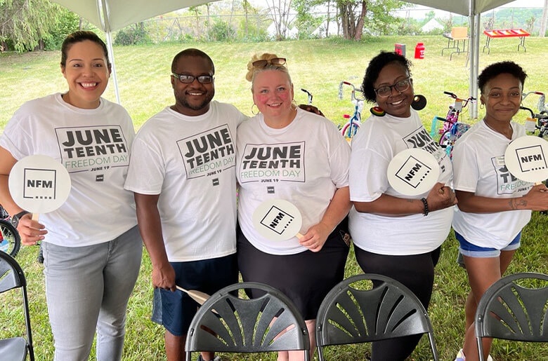 Group of NFM employees at Good Samaritans volunteering together