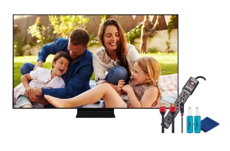  Samsung 85 inch Class QN90B 4K Neo QLED UHD with HDR Smart TV plus a MetraAV Helios Audio- Video Performance Kit