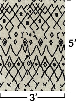 3x5 foot area rug