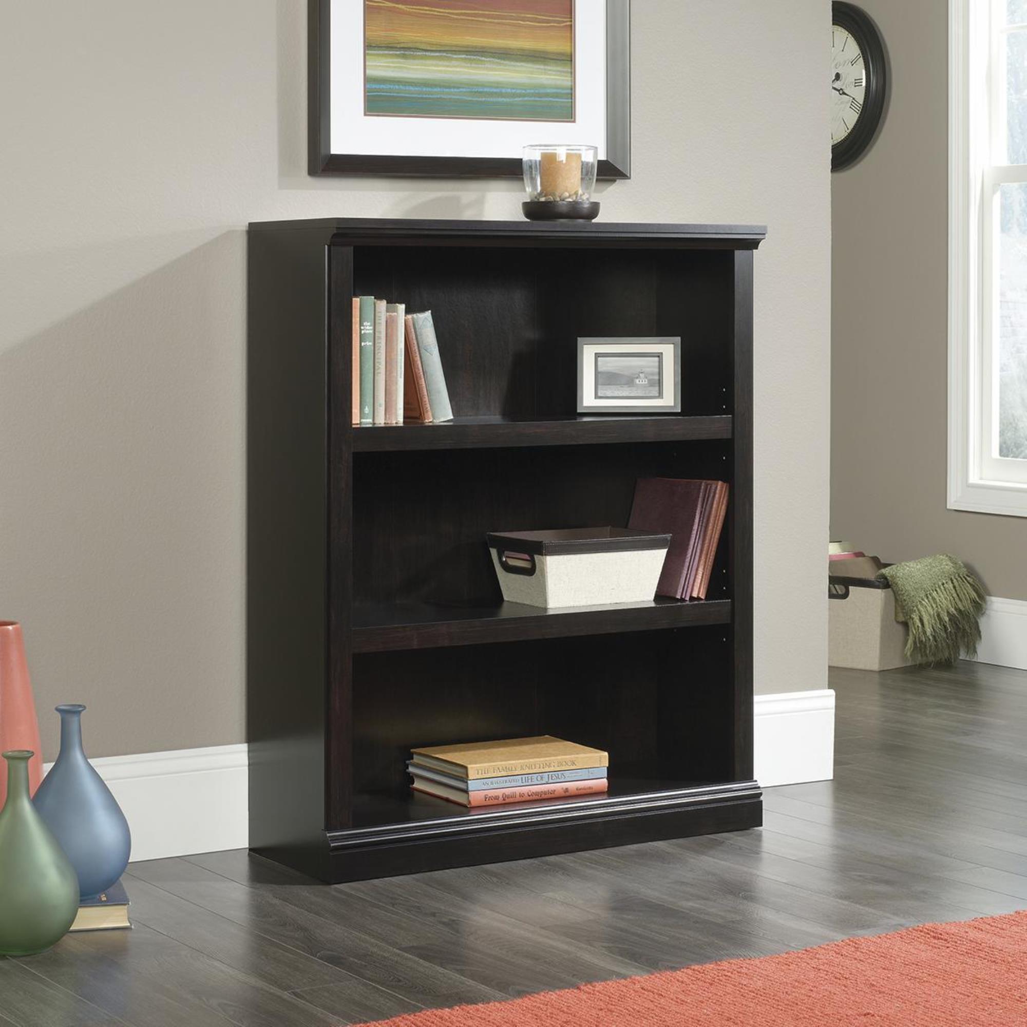 Sauder 3Shelf Bookcase in Estate Black NFM