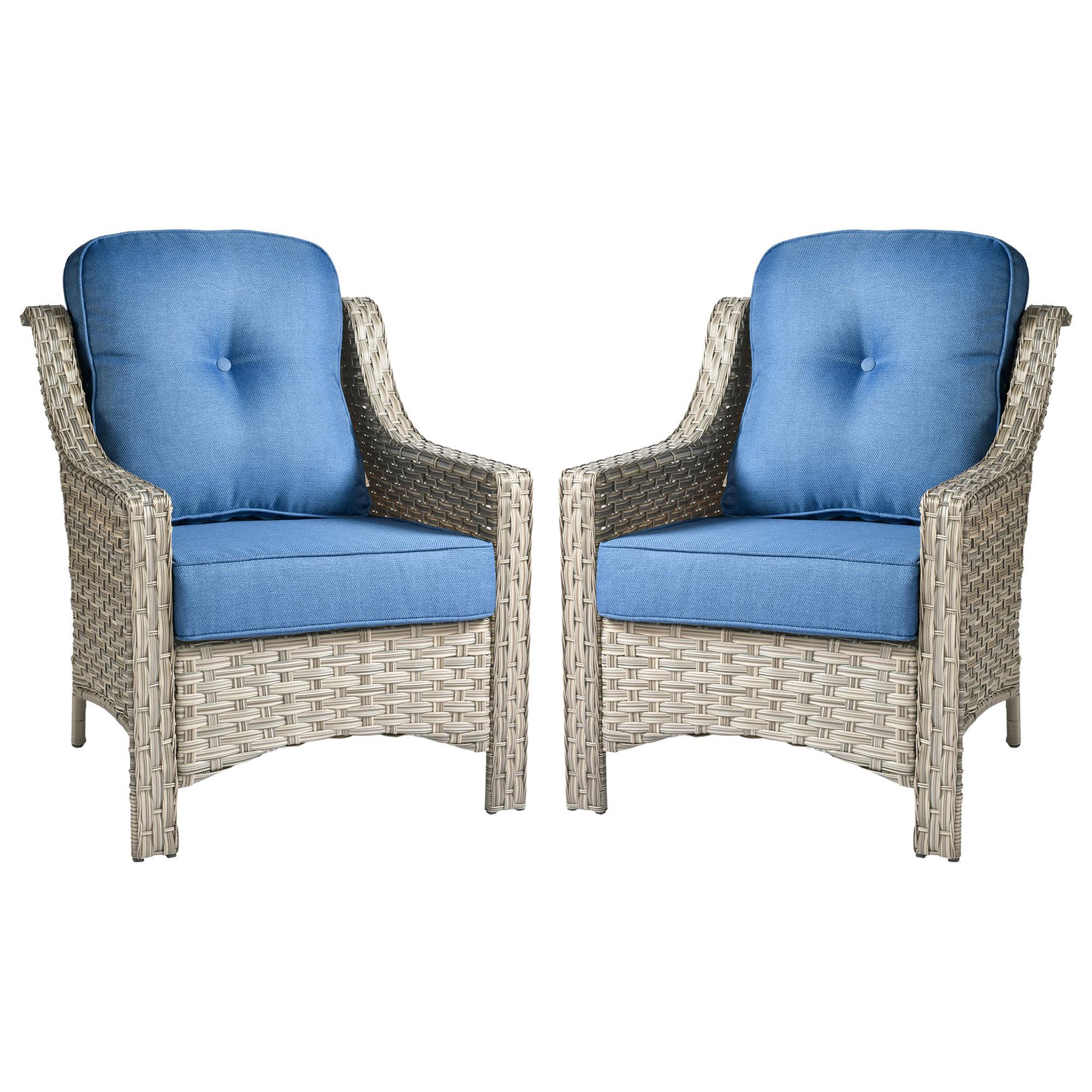 HOMLUX Outdoor Arm Chair in Coarse Textured Orange (Set of 2)