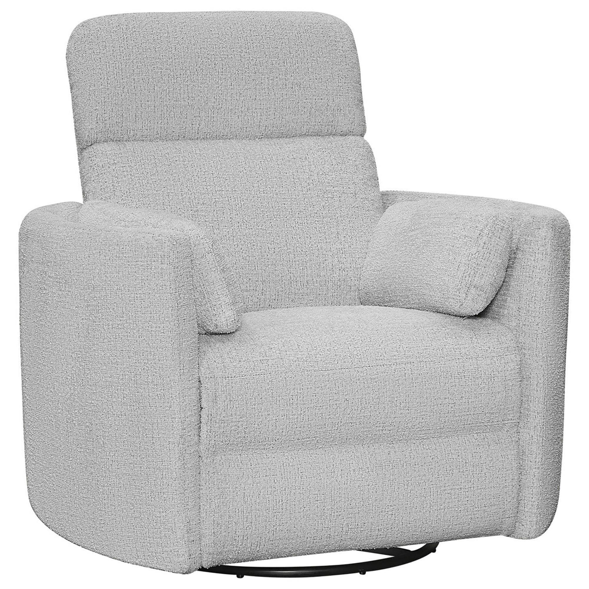 椅子 mana Simeon Collection Manual Swivel Glider Recliner in Angora Linen
