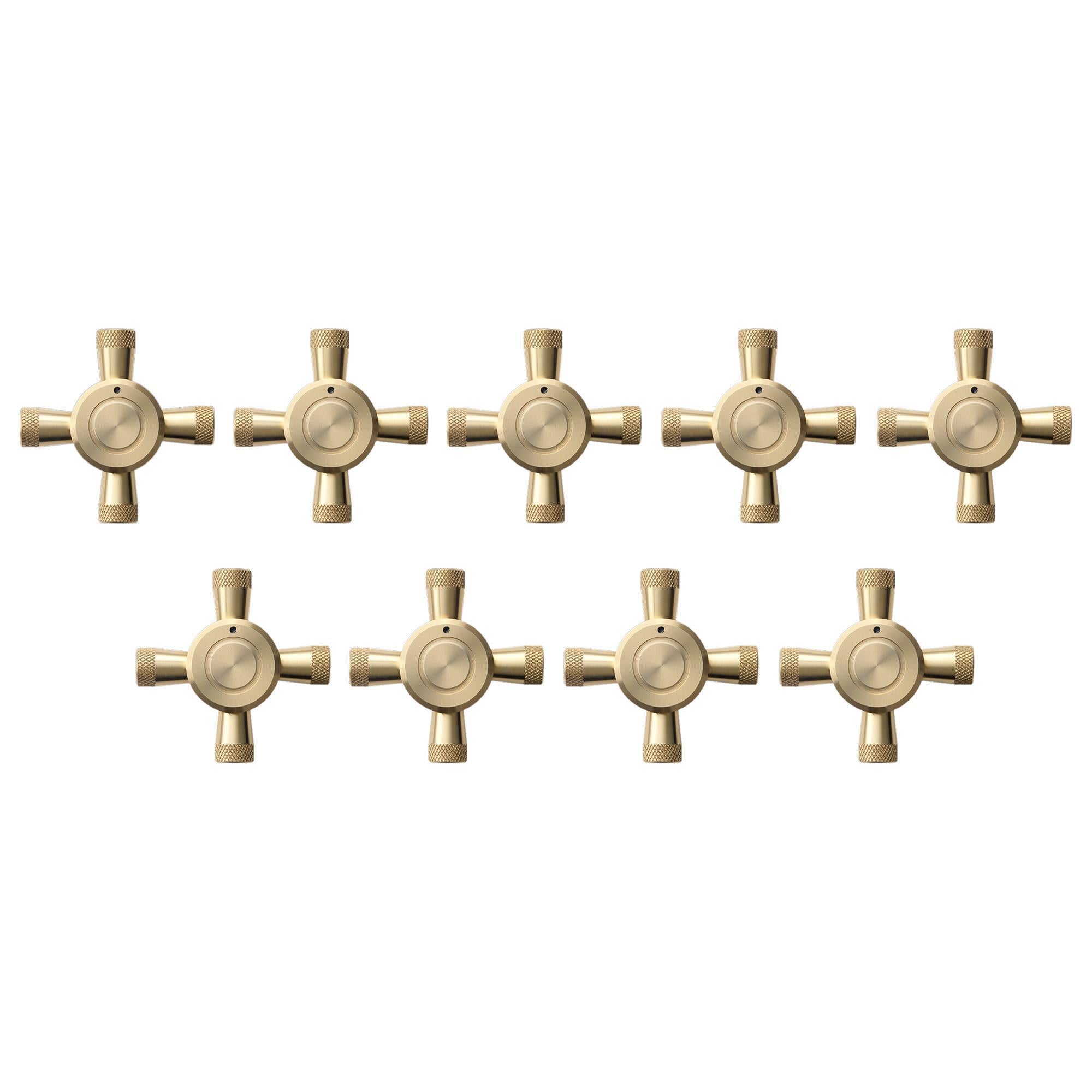 AGA Elise 9-Pack Knob in Brushed Brass