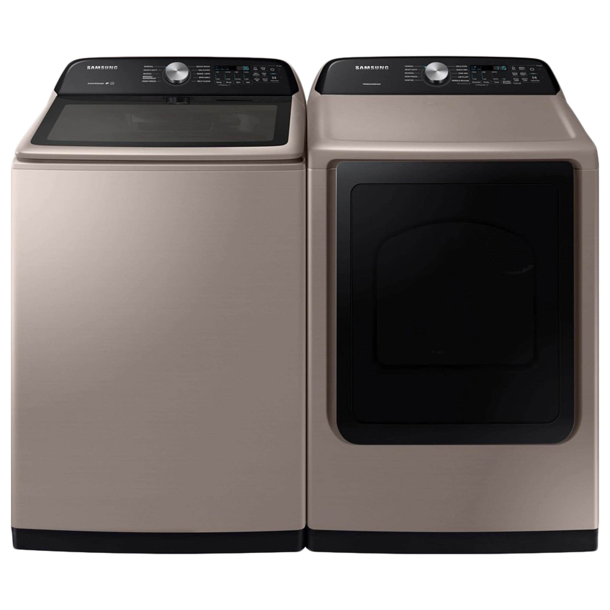 Samsung 5.0 Cu. Ft. Top Load Washer and 7.4 Cu. Ft. Gas Dryer Laundry