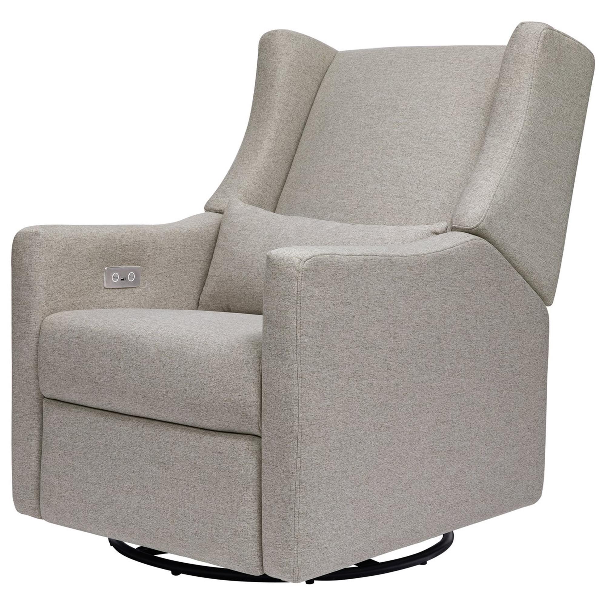 Babyletto Kiwi Power Recliner with USB in Grey Eco-Weave | Shop NFM