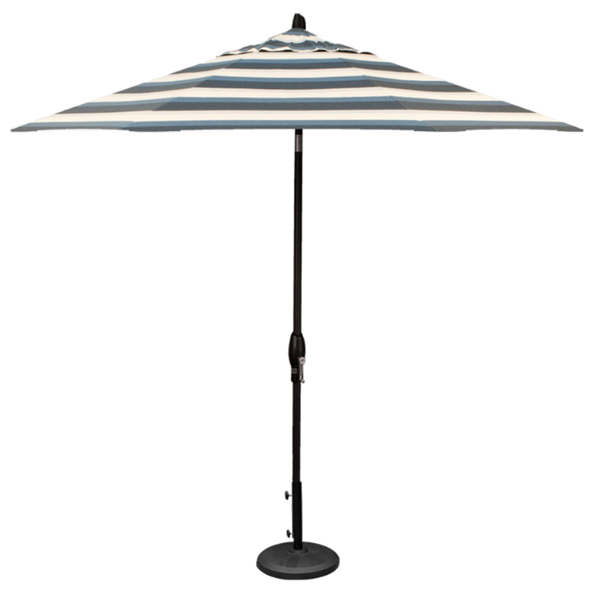 Treasure Garden 9' Umbrella with Black Base in Gateway Coast