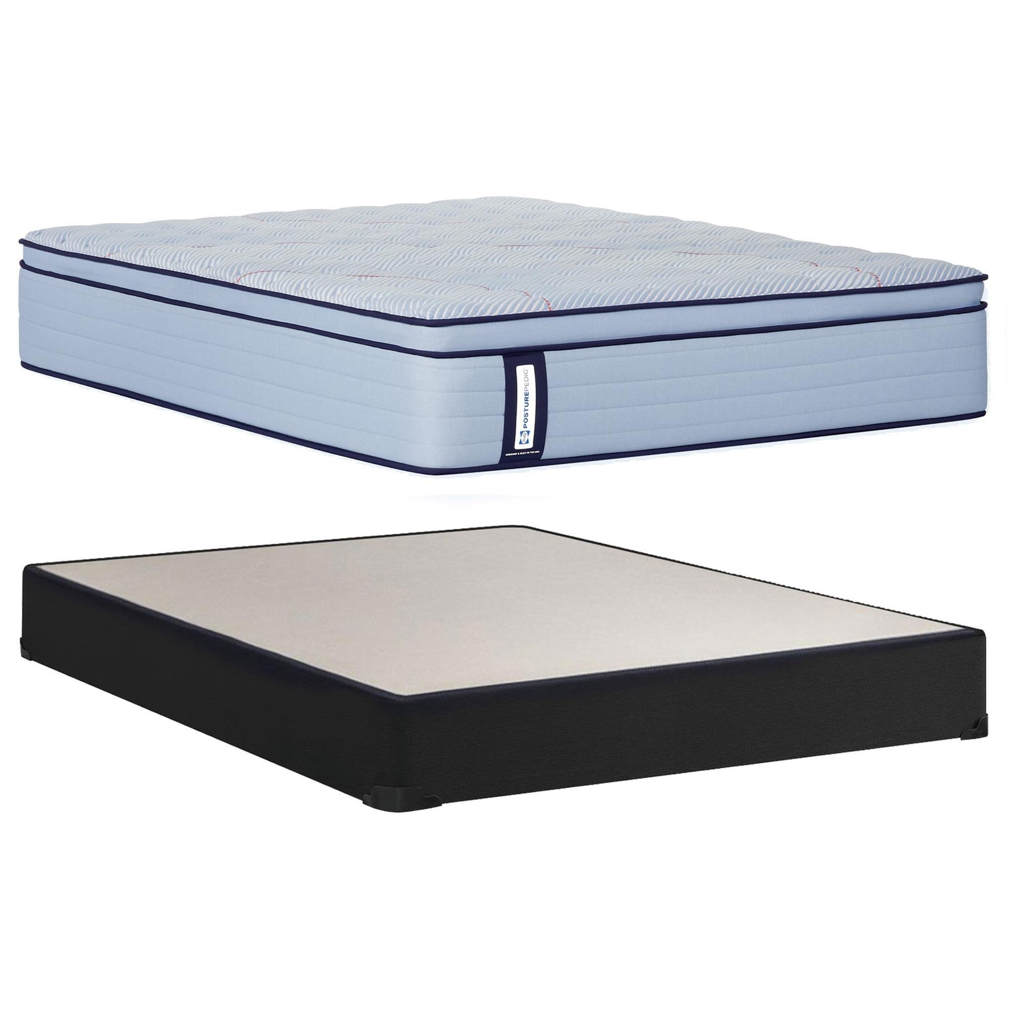 Sealy Kinney Soft Pillowtop Queen Mattress with Low Profile Box Spring