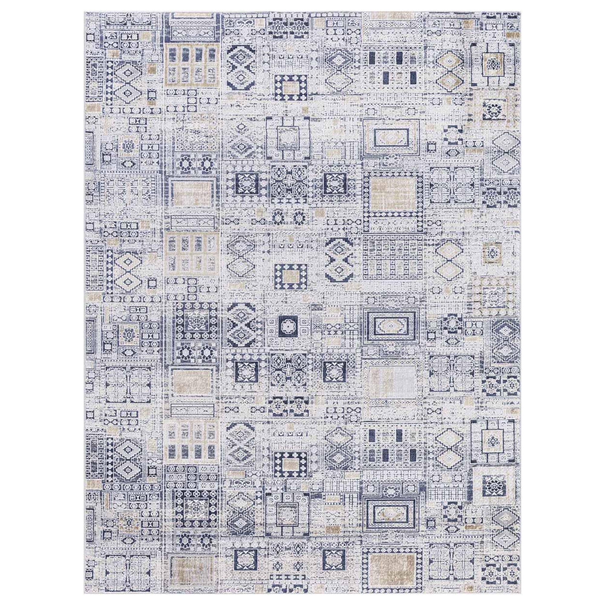 Amer Rugs Hamilton 5'3" x 7'6" Navy and Gold Area Rug NFM