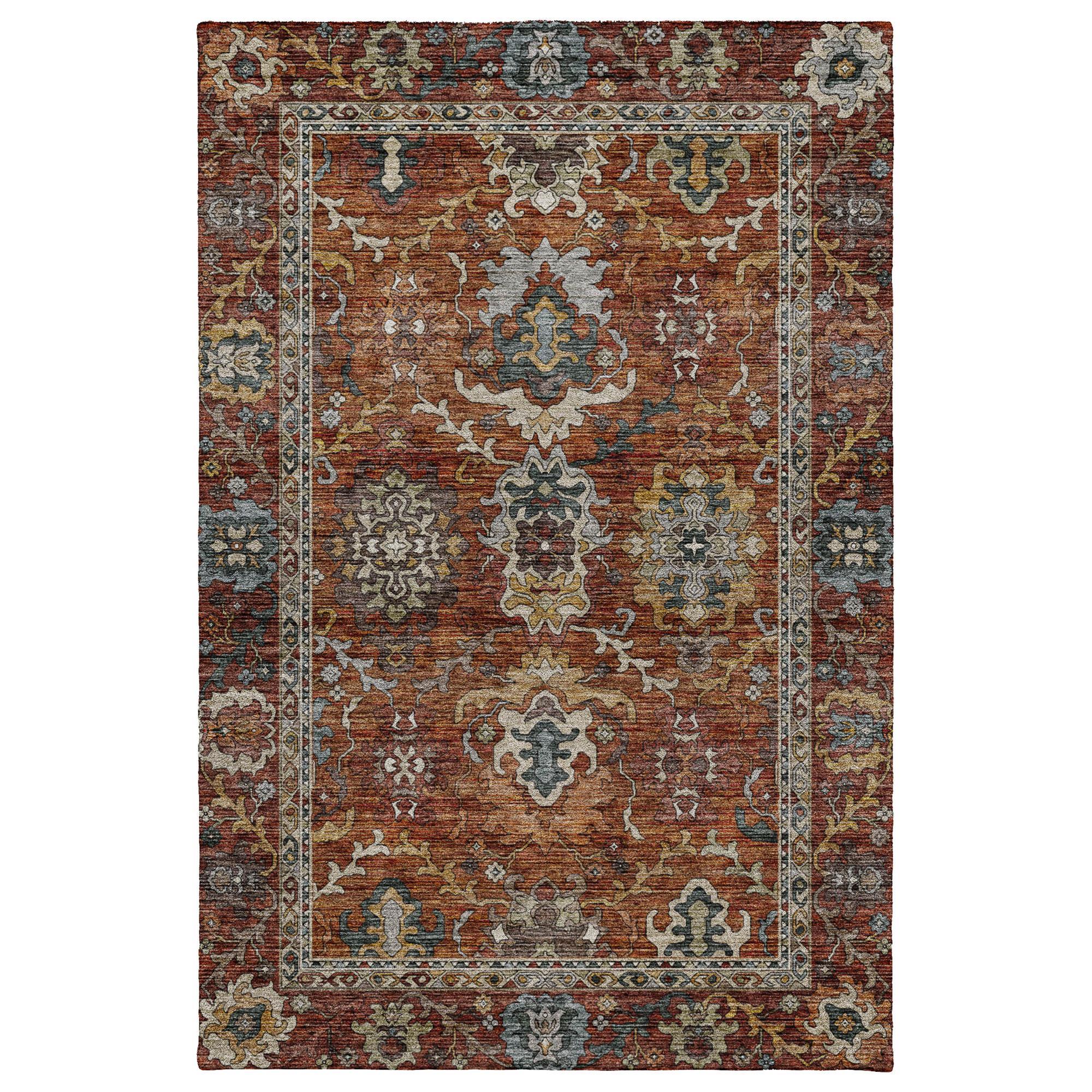 Dalyn Rug Company Silk Road Navy, Gold, Copper, Blue, Teal, Mocha