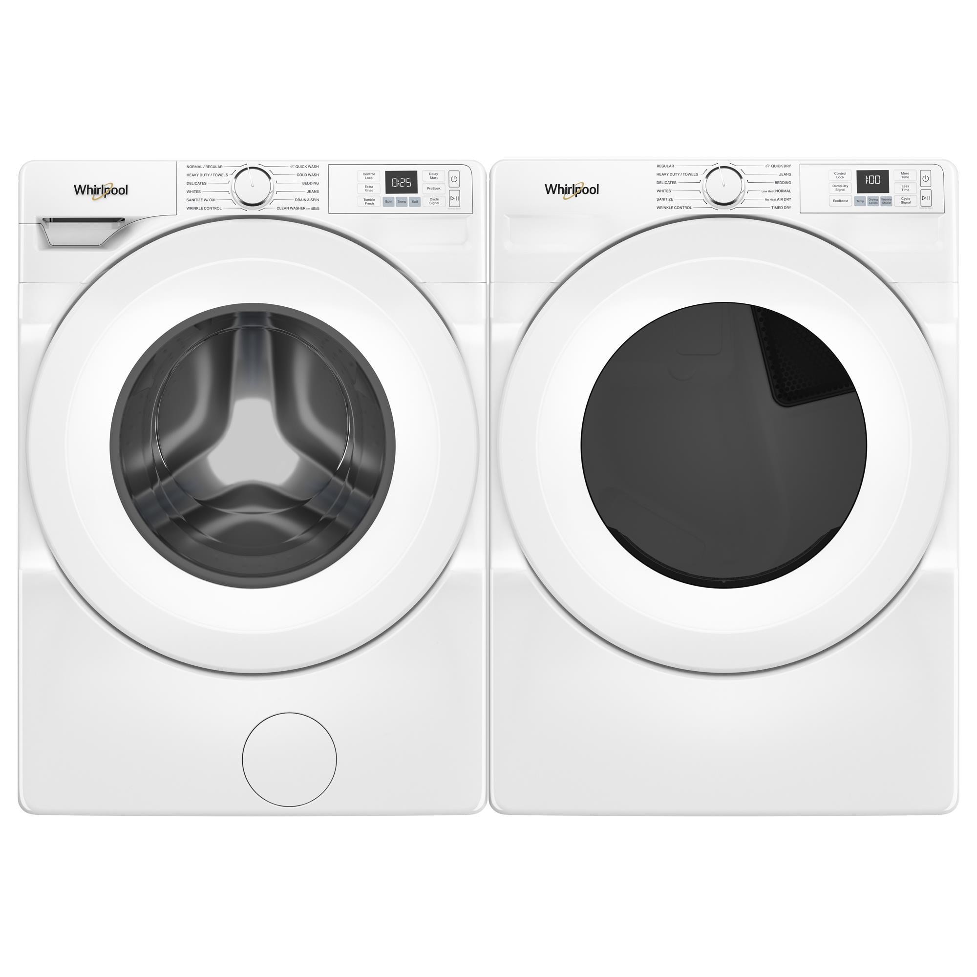 Whirlpool 4.5 Cu. Ft. Front Load Washer and 7.4 Cu. Ft. Electric 