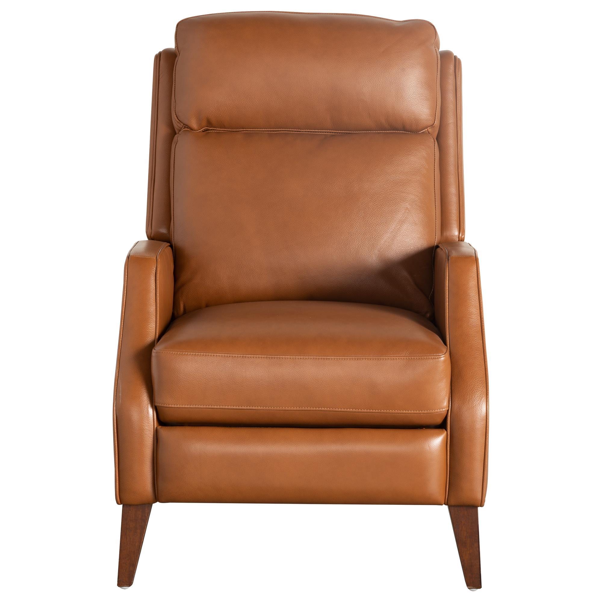 Aurora Furnishings Leather Push Back High Leg Recliner in Palermo