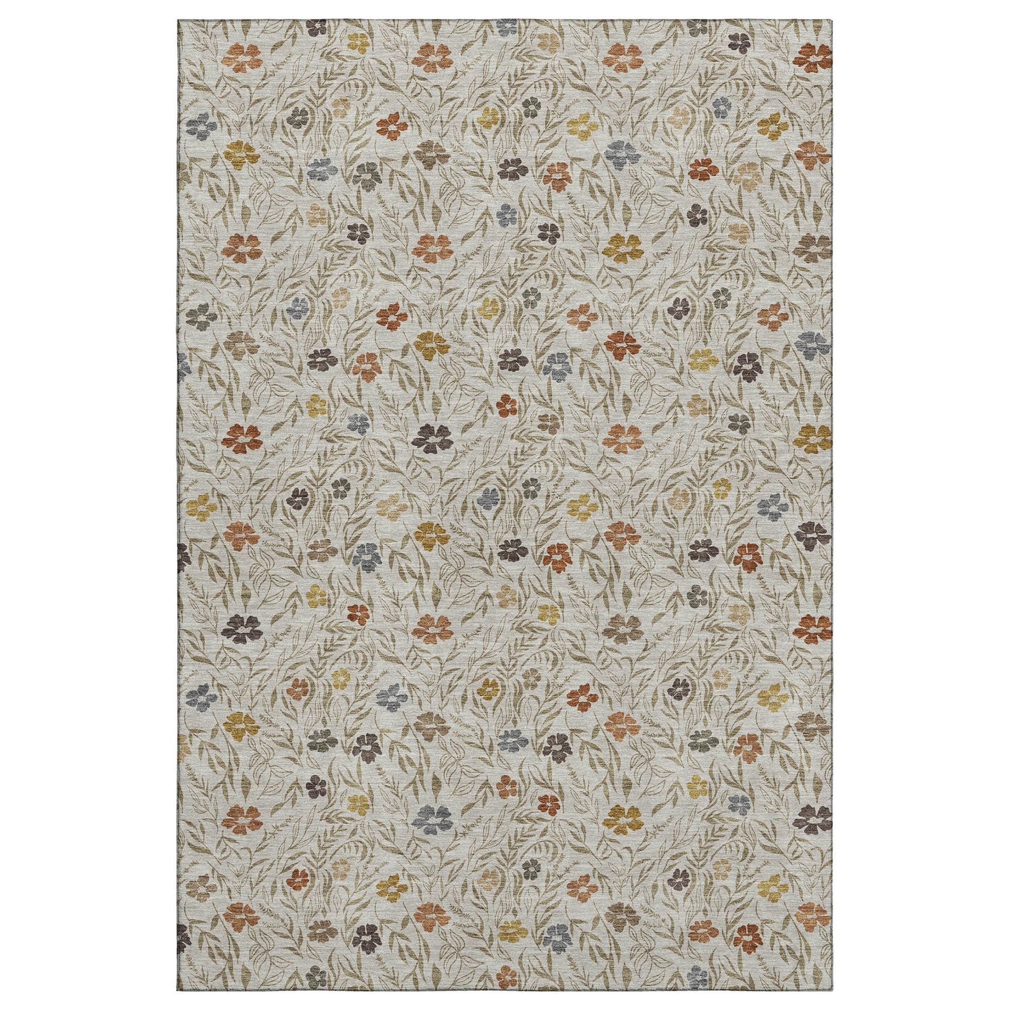 Dalyn Rug Company Soft Essentials Floral Pearl 5' x 7'6