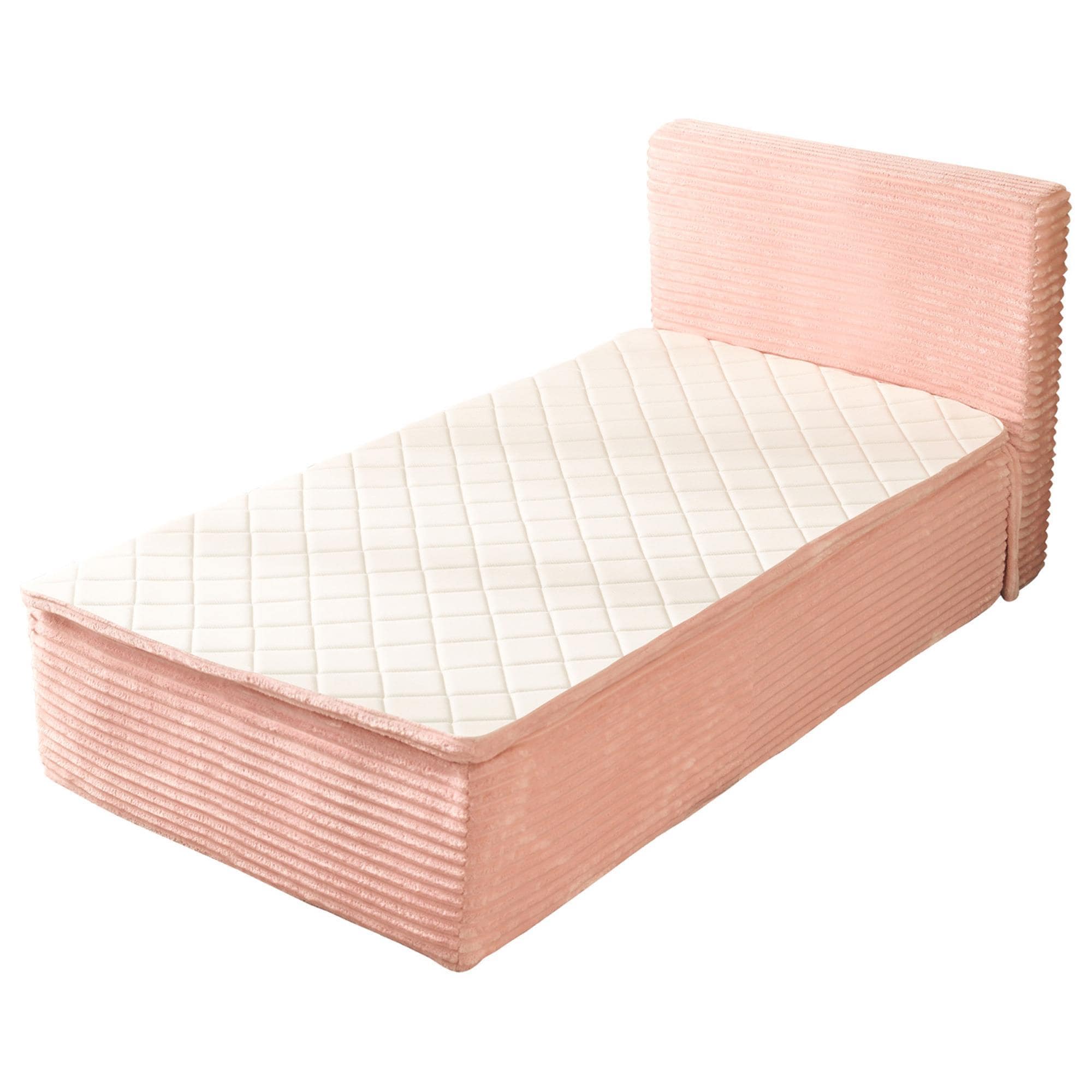 HOMLUX Plush Queen Mattress with Pink Headboard